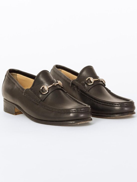 Gucci Shoes - Vintage Gucci 90s Black Leather Horsebit Loafers - Size 5